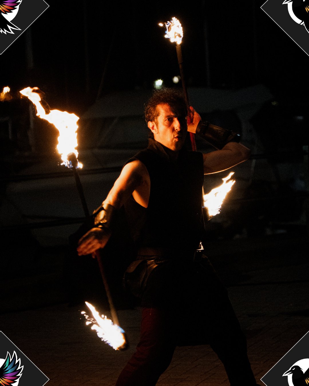 Andrea Corvo — Buskers Festival, performance di fuoco